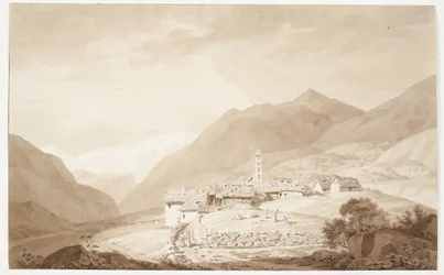 Das Dorf Airolo in den Alpen