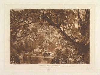 Aesacus und Hesperie, siehe Ovid Metamorphosen, Buch XI Liber Studiorum, Teil X..., 1. Januar 1819