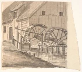 Mühlrad und Teil der Mühle