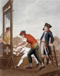 Maximilien Marie Isidore de Robespierre an der Guillotine