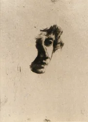 Fragment eines Kopfes