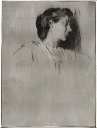 Studie eines Frauenkopfes im Profil