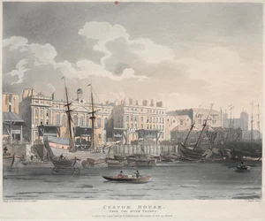 Zollhaus, vom Fluss Thames