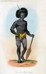 Einheimischer der Papua-Inseln, um 1840