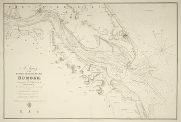 Eine Vermessung des Eingangs zum Fluss Humber durch Kommandant William Hewett, R.N. im Auftrag der Lords Commissioners der Admiralität 1828