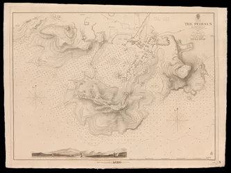 Griechenland, der Peiraeus oder Hafen Drako, vermessen von Kommandant Thomas Graves, H.M.S. Beacon 1840