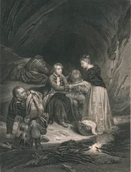Chas. Edward Der Prätendent und Flora Macdonald, Mitte des 19. Jahrhunderts