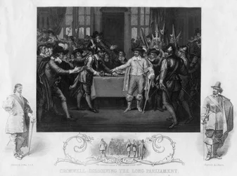 Oliver Cromwell 1599-1654 löst das Lange Parlament auf, 19. Jahrhundert