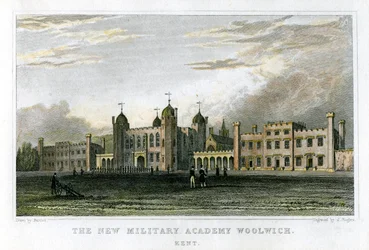 Die neue Militärakademie Woolwich, Kent, ca. 1829
