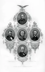 Union-Bürgerkriegsadmirale Winslow, Goldsborough, Du Pont, Dahlgren und Stringham, 1862-1867
