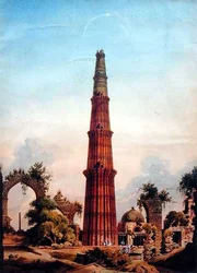 Qutb Minar, Delhi, ca. 1815