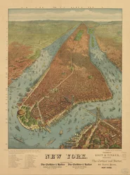 Perspektivkarte nicht maßstabsgetreu. New York