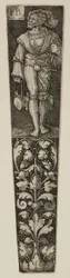 Dolchsheide mit einem Landsknecht