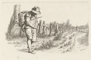 Reisender auf einem Landweg