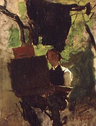 Künstler bei der Arbeit