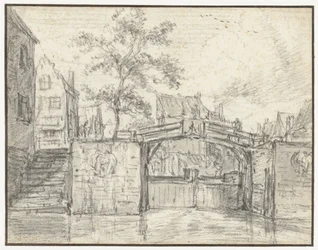 Die Oude Haarlemmersluis (Alte Haarlemer Schleuse) an der Martelaarsgracht, Amsterdam