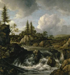 Landschaft mit Wasserfall, ca. 1660