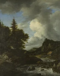 Fluss in Hochwasser, ca. 1660