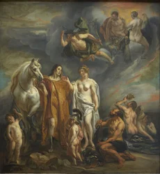 Aeneas, von den Göttern unterstützt