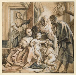 Die heilige Familie mit Elisabeth und dem Johannesknaben