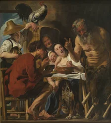 Satyr und Bauernfamilie