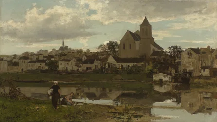 Gezicht op Montigny-sur-Loing