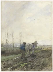 Pflügender Bauer