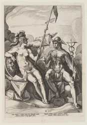 Pallas Athene und Merkur