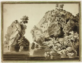 Felsen und Wasser