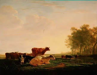 Vieh in einer Landschaft