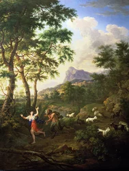 Eine arkadische Landschaft mit Pan und Syrinx