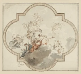 Deckenentwurf. Zephir und Flora