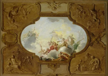 Entwurf für ein Deckenbild mit der Apotheose des Aeneas