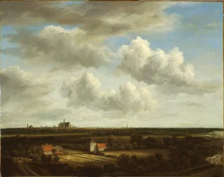 Blick auf Bleichfelder bei Haarlem