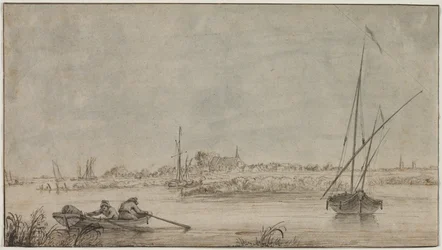 Ansicht von Dordrecht vom Fluss aus