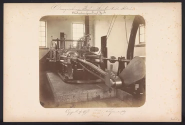 Unteres Pumpwerk mit Schrauben / Cappelle aan den IJssel 4 September 1869 (Droogmaking der Plassen in Schieland beoosten Rotterdam)