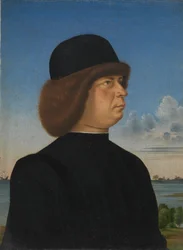 Porträt von Alvise Contarini, ca. 1485-95 (Öl auf Holz)