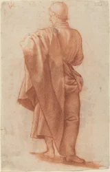 Stehender drapierter Mann