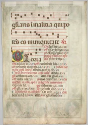 Blatt aus einem Graduale: Verzierte Initiale (verso)