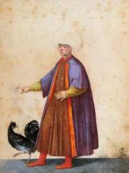 Türkischer Mann mit Turban, Zeichnung von Jacopo Ligozzi (1547-1627)