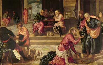 Christus wäscht die Füße der Jünger
