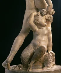 Bacchus (Detail), Skulptur von Jacopo Sansovino (1486-1570)