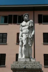 Statue des Herkules, Brescello, Provinz Emilia Romagna, Italien