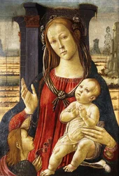 Die Madonna und das Kind mit dem kleinen Johannes dem Täufer