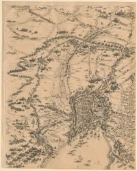 2. Tafel oben in der Mitte aus „Belagerung von La Rochelle“