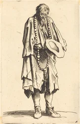 Bettler mit Rosenkranz