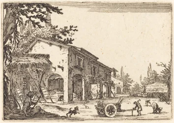 Hof eines Bauernhofs, ca. 1622