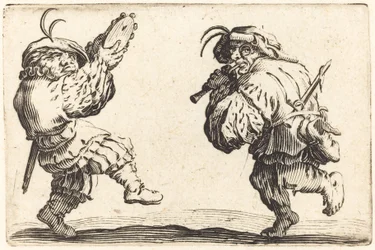 Tänzer mit Flöte und Tamburin