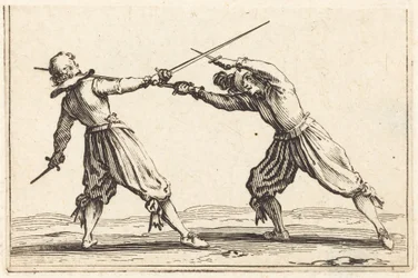 Duell mit Schwertern und Dolchen