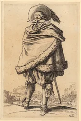 Edelmann mit pelzverbrämtem Umhang, Blatt 10 der Folge „Die Noblesse“